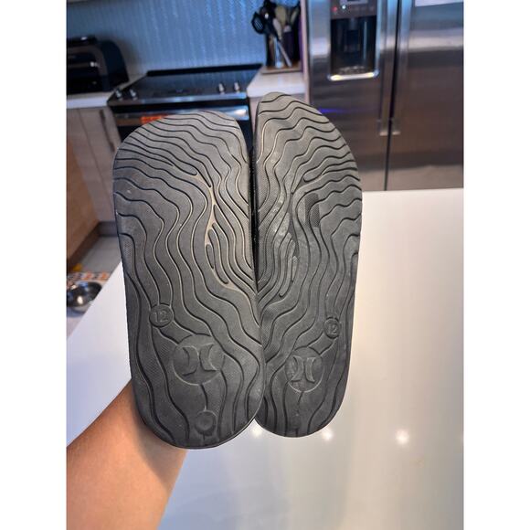 Hurley Black Slide Slip-On Slippers Size 12 - Picture 6 of 7